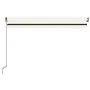 Toldo manual retráctil con LED crema 450x350 cm de , Toldos - Ref: Foro24-3069202, Precio: 454,65 €, Descuento: %