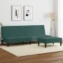 Sofá cama de 2 plazas con taburete terciopelo verde oscuro de , Sofás - Ref: Foro24-3216233, Precio: 294,57 €, Descuento: %