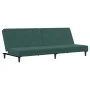 Sofá cama de 2 plazas con taburete terciopelo verde oscuro de , Sofás - Ref: Foro24-3216233, Precio: 294,57 €, Descuento: %