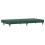 Sofá cama de 2 plazas con taburete terciopelo verde oscuro de , Sofás - Ref: Foro24-3216233, Precio: 294,57 €, Descuento: %