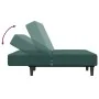 Sofá cama de 2 plazas con taburete terciopelo verde oscuro de , Sofás - Ref: Foro24-3216233, Precio: 294,57 €, Descuento: %