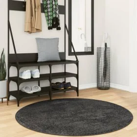 Alfombra de pelo largo moderna gris antracita Ø 160 cm by , Rugs - Ref: Foro24-375202, Price: 53,07 €, Discount: %