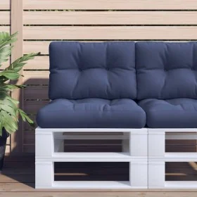 Cojines para muebles de palets 2 unidades tela azul marino de , Cojines para sillas y sofás - Ref: Foro24-378058, Precio: 28,...