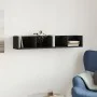Mueble de pared de madera de ingeniería negro 99x18x16,5 cm de , Estantes y estanterías - Ref: Foro24-840445, Precio: 30,40 €...