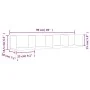 Mueble de pared de madera de ingeniería negro 99x18x16,5 cm de , Estantes y estanterías - Ref: Foro24-840445, Precio: 30,40 €...