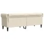 Sofá Chesterfield de 3 plazas lino de , Sofás - Ref: Foro24-372563, Precio: 340,48 €, Descuento: %