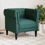 Sillón Chesterfield de tela verde oscuro by , Sofas - Ref: Foro24-372542, Price: 198,63 €, Discount: %
