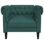 Sillón Chesterfield de tela verde oscuro by , Sofas - Ref: Foro24-372542, Price: 198,63 €, Discount: %