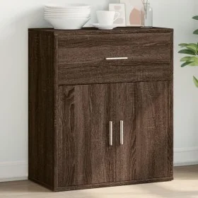 Aparador de madera de ingeniería marrón roble 60x31x70 cm by , Sideboards - Ref: Foro24-840470, Price: 72,75 €, Discount: %
