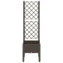 Jardinera con enrejado PP marrón 40x40x142 cm de , Maceteros y jardineras - Ref: Foro24-367920, Precio: 55,47 €, Descuento: %