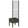 Jardinera con enrejado PP marrón 40x40x142 cm de , Maceteros y jardineras - Ref: Foro24-367920, Precio: 55,47 €, Descuento: %