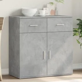 Aparador de madera de ingeniería gris hormigón 79x38x80 cm de , Aparadores - Ref: Foro24-840523, Precio: 99,52 €, Descuento: %