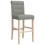Taburetes altos 2 uds madera maciza de caucho y tela de , Taburetes de cocina - Ref: Foro24-4006214, Precio: 129,41 €, Descue...