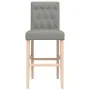 Taburetes altos 2 uds madera maciza de caucho y tela de , Taburetes de cocina - Ref: Foro24-4006214, Precio: 129,41 €, Descue...