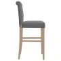 Taburetes altos 2 uds madera maciza de caucho y tela de , Taburetes de cocina - Ref: Foro24-4006214, Precio: 129,41 €, Descue...