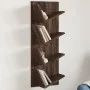 Estantería de pared 4 niveles marrón roble 33x16x90 cm de , Estantes y estanterías - Ref: Foro24-840722, Precio: 37,76 €, Des...