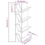 Estantería de pared 4 niveles marrón roble 33x16x90 cm de , Estantes y estanterías - Ref: Foro24-840722, Precio: 37,76 €, Des...