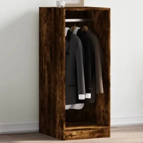 Armario de madera de ingeniería roble ahumado 48x41x102 cm de , Organizadores de vestidores y perchas de barra - Ref: Foro24-...