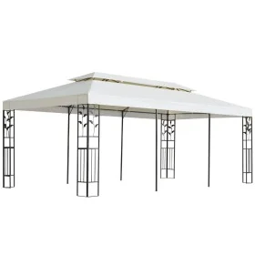 Cenador con doble techo acero blanco 6x3 m de , Carpas y cenadores - Ref: Foro24-362376, Precio: 357,75 €, Descuento: %