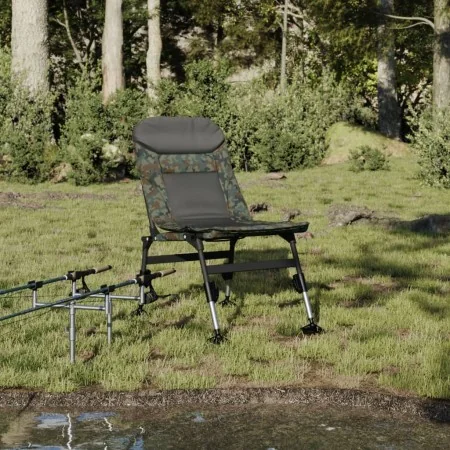 Silla de pesca patas para barro ajustables plegable camuflaje de , Sillas de jardín - Ref: Foro24-4006415, Precio: 86,48 €, D...