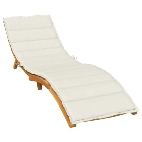 Cojín para tumbona tela crema melange 200x70x4 cm by , Cushions for chairs and sofas - Ref: Foro24-4002522, Price: 52,78 €, D...