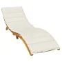 Cojín para tumbona tela crema melange 200x70x4 cm de , Cojines para sillas y sofás - Ref: Foro24-4002522, Precio: 52,78 €, De...