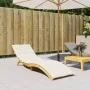 Cojín para tumbona tela crema melange 200x70x4 cm de , Cojines para sillas y sofás - Ref: Foro24-4002522, Precio: 52,78 €, De...