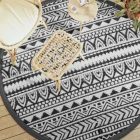Alfombra de exterior ARAKIL negra Ø200 cm PP de , Protectores para exterior - Ref: Foro24-368516, Precio: 41,02 €, Descuento: %