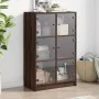 Aparador alto con puertas madera roble marrón 68x37x109 cm de , Aparadores - Ref: Foro24-3295856, Precio: 120,20 €, Descuento: %