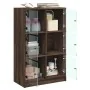 Aparador alto con puertas madera roble marrón 68x37x109 cm de , Aparadores - Ref: Foro24-3295856, Precio: 120,20 €, Descuento: %