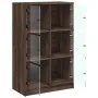 Aparador alto con puertas madera roble marrón 68x37x109 cm de , Aparadores - Ref: Foro24-3295856, Precio: 120,20 €, Descuento: %