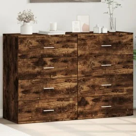 Aparadores 2 uds madera de ingeniería roble ahumado 60x39x80 cm de , Aparadores - Ref: Foro24-3276627, Precio: 195,80 €, Desc...
