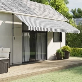 Tela cenefa de toldo de repuesto rayas antracita blanca 4,5 m by , Awnings - Ref: Foro24-367789, Price: 14,65 €, Discount: %