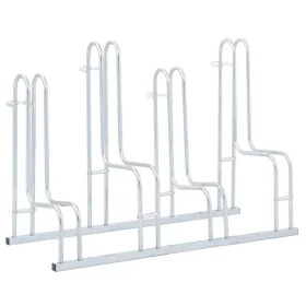 Soporte para 4 bicicletas suelo independiente acero galvanizado de , Bases y soportes para almacenar bicicletas - Ref: Foro24...