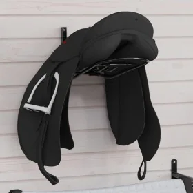 Soporte de silla montura de pared plegable hierro negro de , Soportes para sillas de montar - Ref: Foro24-172435, Precio: 26,...