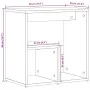 Mesa auxiliar de madera contrachapada gris hormigón 50x30x50 cm de , Mesas auxiliares - Ref: Foro24-840561, Precio: 36,63 €, ...