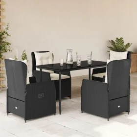 Set de muebles jardín 5 pzas con cojines ratán sintético negro de , Conjuntos de jardín - Ref: Foro24-3262828, Precio: 528,69...
