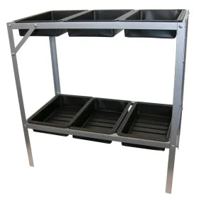 Nature Mesa para macetas acero galvanizado 77x40x77 cm de , Mesas de jardinería - Ref: Foro24-403677, Precio: 63,15 €, Descue...