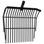 Horquilla de rastrillo con 14 púas de acero negro de , Cría de animales - Ref: Foro24-3209562, Precio: 37,64 €, Descuento: %