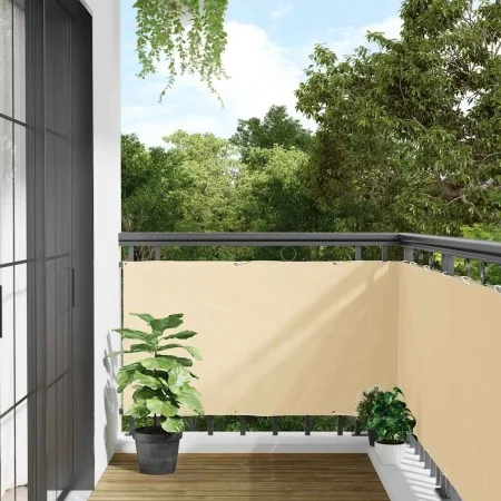 Pantalla de privacidad de balcón PVC crema 800x90 cm de , Paneles de vallas - Ref: Foro24-4005449, Precio: 29,83 €, Descuento: %
