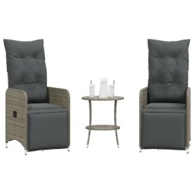 Sillas de jardín reclinables con mesa 2 uds ratán PE gris von , Gartenstühle - Ref: Foro24-365707, Preis: 297,37 €, Rabatt: %