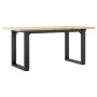 Mesa de centro marco O madera maciza pino y acero 90x40x35 cm by , Kitchen and dining tables - Ref: Foro24-3282664, Price: 67...