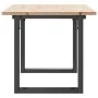 Mesa de centro marco O madera maciza pino y acero 90x40x35 cm by , Kitchen and dining tables - Ref: Foro24-3282664, Price: 67...