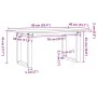 Mesa de centro marco O madera maciza pino y acero 90x40x35 cm by , Kitchen and dining tables - Ref: Foro24-3282664, Price: 67...