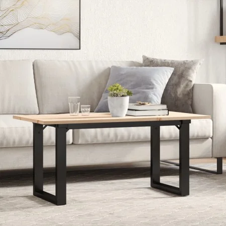 Mesa de centro marco O madera maciza pino y acero 100x50x45 cm by , Kitchen and dining tables - Ref: Foro24-3282666, Price: 7...