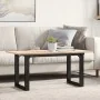 Mesa de centro marco O madera maciza pino y acero 100x50x45 cm by , Kitchen and dining tables - Ref: Foro24-3282666, Price: 7...