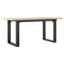 Mesa de centro marco O madera maciza pino y acero 100x50x45 cm by , Kitchen and dining tables - Ref: Foro24-3282666, Price: 7...