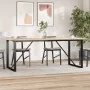 Mesa de comedor marco O madera maciza pino y acero 200x100x75cm de , Mesas de cocina y de comedor - Ref: Foro24-3282679, Prec...