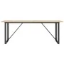 Mesa de comedor marco O madera maciza pino y acero 200x100x75cm de , Mesas de cocina y de comedor - Ref: Foro24-3282679, Prec...