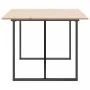 Mesa de comedor marco O madera maciza pino y acero 200x100x75cm de , Mesas de cocina y de comedor - Ref: Foro24-3282679, Prec...